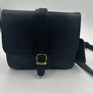 Naturalizer Black Shoulder Bag with Gold Buckle